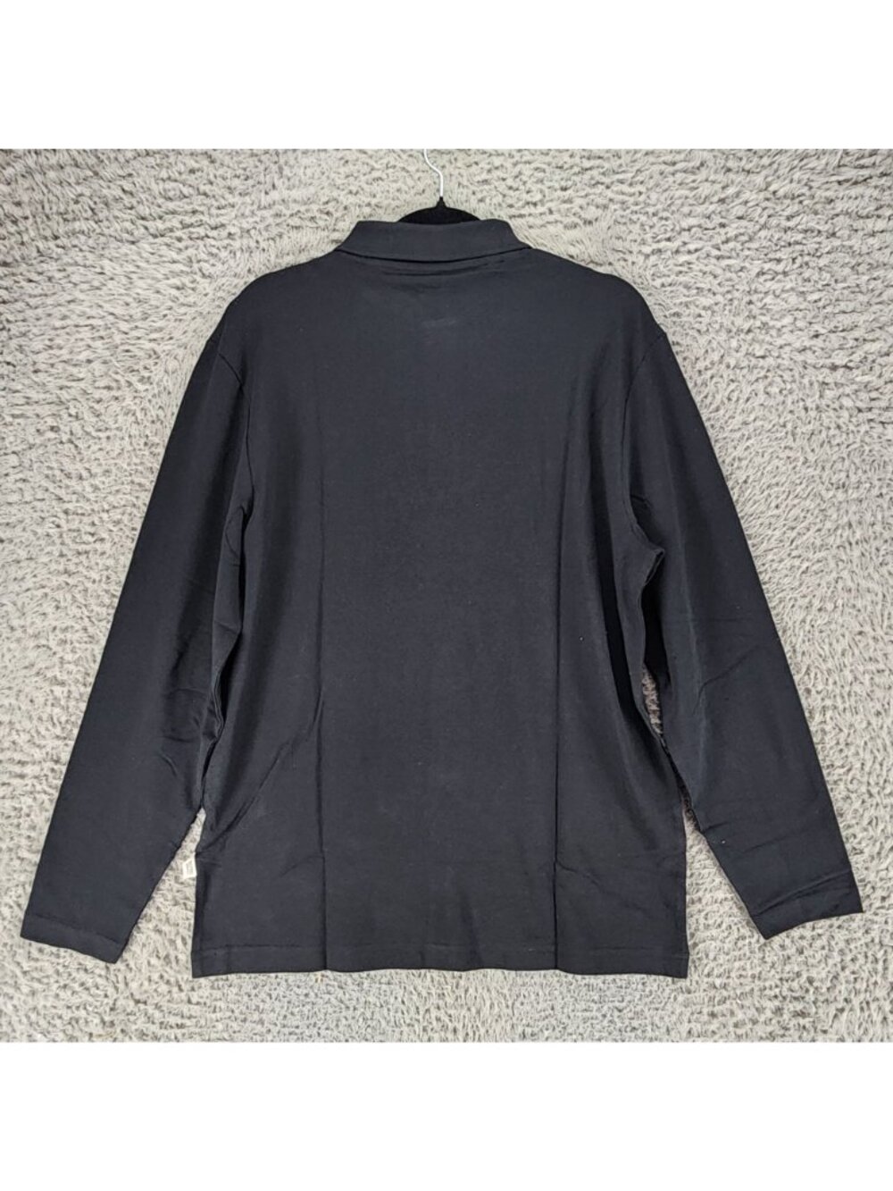 Selected Homme Shirt Mens Small Black Long Sleeve 1/4 Button Polo *NWT* - Picture 11 of 12